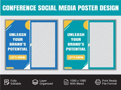 Corporate Social Media Post Design banner branding business conference corporate creative design digital event layout marketing media meeting modern promotion seminar social summit webinar workshop