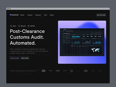 BorderAudit | Website concept app design brand branding header design logo design ui ui design ui ux ux design web concept web design web page web site website