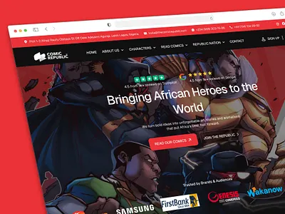 The Comic Republic Comic Book Website Redesign animation branding comic book web app graphic design modern website motion graphics product design reference trending ui uiux uiux design web design website design
