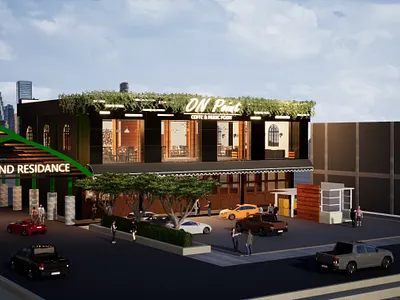 3D DESIGN FOR ON POINT COFFEE , LOMBOK, INDONESIA 3d graphic design illustration