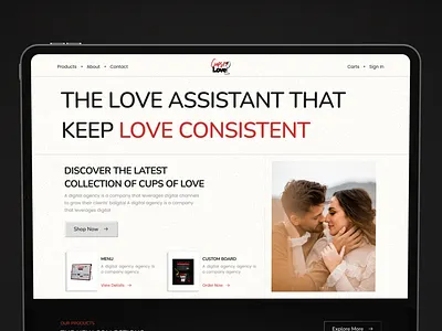E-commerce Website couple website e commerce uiux e commerce website landing page ui