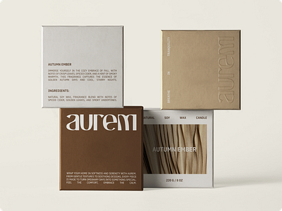 AUREM | Candle Identity 3d brand design branding design graphic design identity identity design illustration logo logo design ui