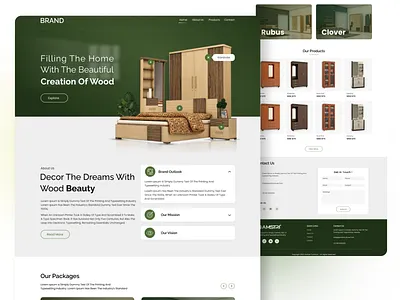 Furniture Agency Website app branding chair design flutter furniture graphic design illustration ui ux webdevelopment webpage website wood