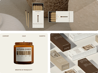 AUREM | Candle Identity 3d brand design branding design graphic design identity identity design illustration logo logo design ui