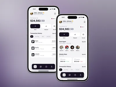 Fintech App fintech minimaldesign mobileapp personalfinance productdesign uidesign