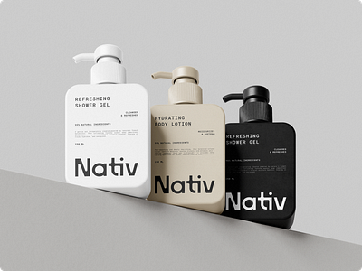NATIV BODY CARE | Branding | Packaging 3d brand design branding design graphic design identity identity design illustration logo logo design ui