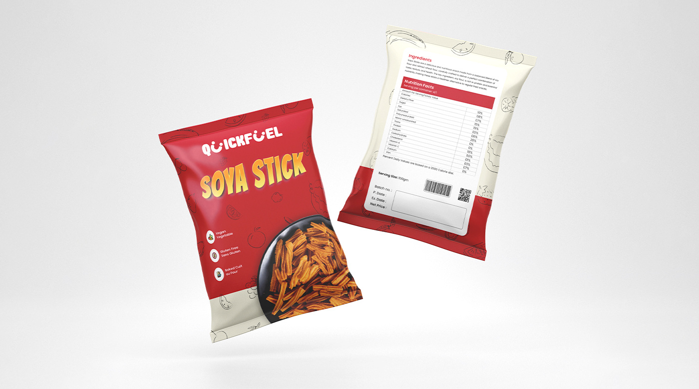 Quick Fuel Soya Sticks Packaging Concept branding graphic design