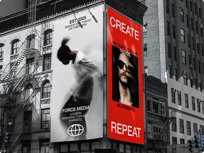 FORCE MEDIA | Identity | Branding 3d brand design branding design graphic design identity identity design illustration logo logo design ui