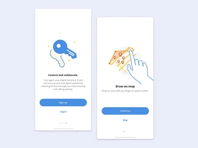 Onboarding Screens — Real Estate App app appdesign cleanui highfidelity ios mobileappdesign modernui onboarding realestateapp ui uidesign uiux uxdesign
