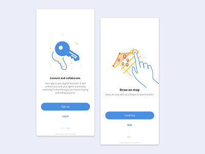 Onboarding Screens — Real Estate App app appdesign cleanui highfidelity ios mobileappdesign modernui onboarding realestateapp ui uidesign uiux uxdesign