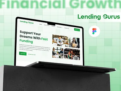 Lending Gurus – Small Business Financing Platform business lending ui figma template retry financial website fintech design landing page design