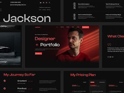 Designer Portfolio Website Landing Page agency landing page creative portfolio creative portfolio landing page dark design designer portfolio designer portfolio website designer website figma portfolio template landing page minimal portfolio website portfolio portfolio website uiux uiux portfolio design web design web designer website webflow personal branding website