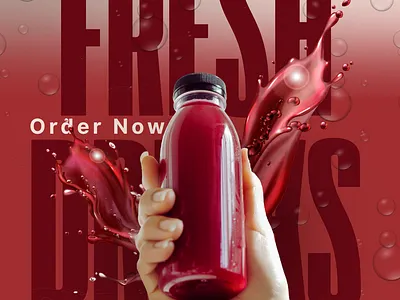 Fresh Drinks ad canva content creator content design design drink facebook ad freelancer fresh graphic design hire me insta post instagram feed marketing order now post social media social media design social media marketing social media post