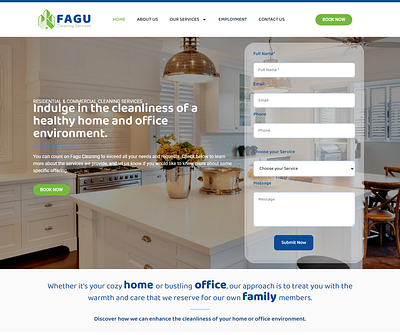 Website Design for a Home & Commercial Cleaning Service branding design graphic design illustration landingpage logo vector webdesign webxpart