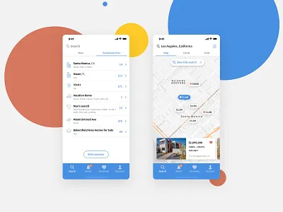 Properties Map & Search Suggestions — Mobile App UI app appdesign cleanui highfidelity interactiveui interface ios mapview mobile mobileappdesign modernui realestate realestateapp uidesign uiux uxdesign