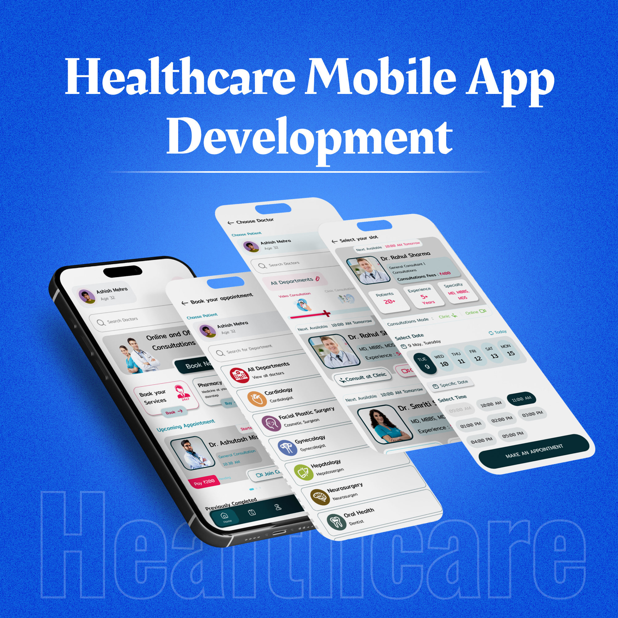 Healthcare Mobile App UI Design digital health app doctor appointment app health tech ui concept healthcare mobile app ui healthcare ux medical app design ui ux inspiration