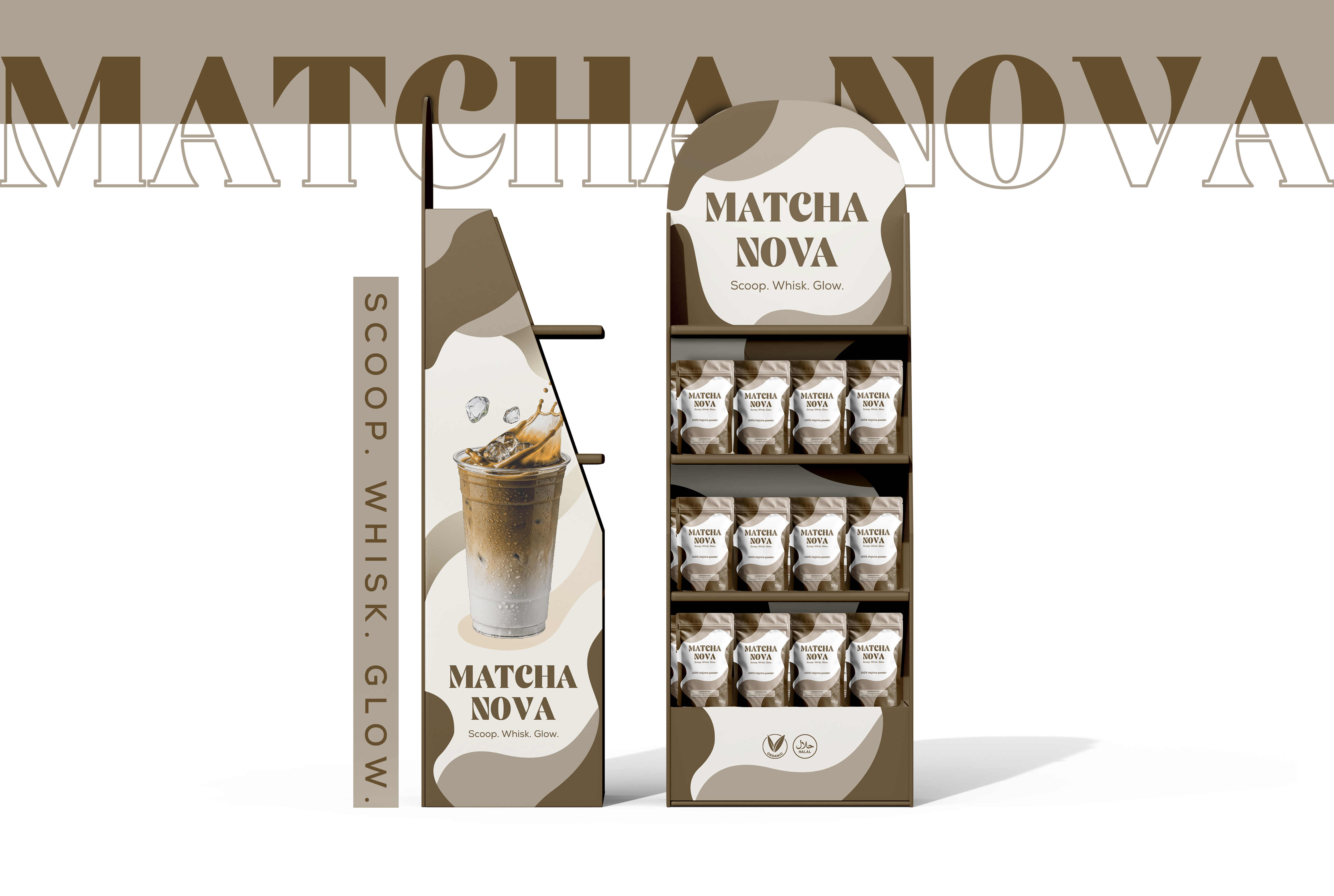 Matcha packaging | Hojicha powder. branding graphic design hojicha powder hojicha powder tea label matcha matcha box packaging matcha green packaging matcha label matcha packaging matcha powder matcha tea minimalist organic organic packaging packaging packaging design pouch packaging product packaging tea pouch