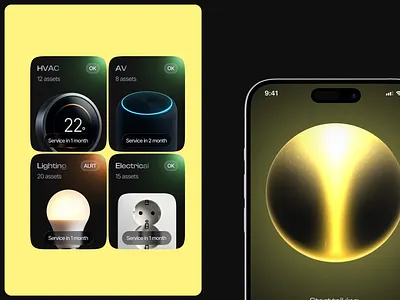 Voice-Controlled Home Assistant 3d ai integration branding design electrical monitoring home assistant hvac lighting management logo real time alerts service scheduling smart home automation system control ui voice controlled