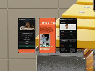 Website for stylist — mobile screens fashion graphic design landing page style stylist ui uxux website