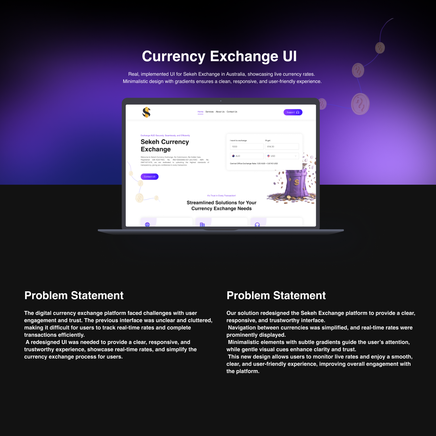 Currency Exchange UI currency exchange ui design web design