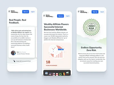 Mobile Landing Page — User Acquisition & Trust UI clean cleandesign landingpage mobileappdesign mobileui modernui onboarding trustdesign uidesign uiux useracquisition uxdesign