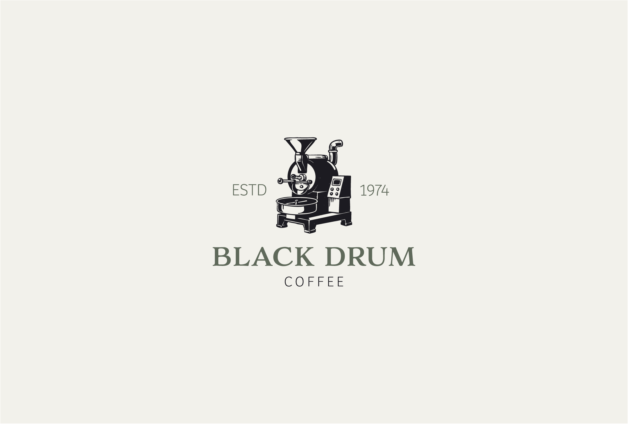 Black Drum Coffee Logo brand identity branding cafe coffee coffee logo custom logo fnb illustration logo logo brand old school logo organic logo roasters vintage logo
