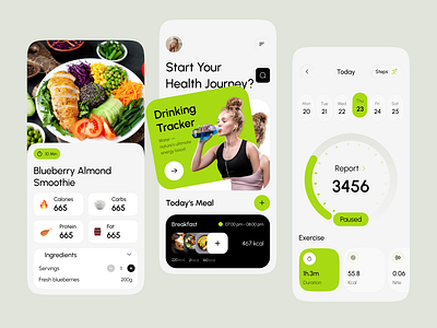 Fitness Mobile App ai ai fitness ai health best app design fitness fitness app fitness tracker health health app mobile mobile app mobile app design modern ui