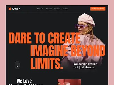 Bold Creative Agency Web Design Studio Portfolio Website UI/UX agency branding creative design marketing portfolio studio web website