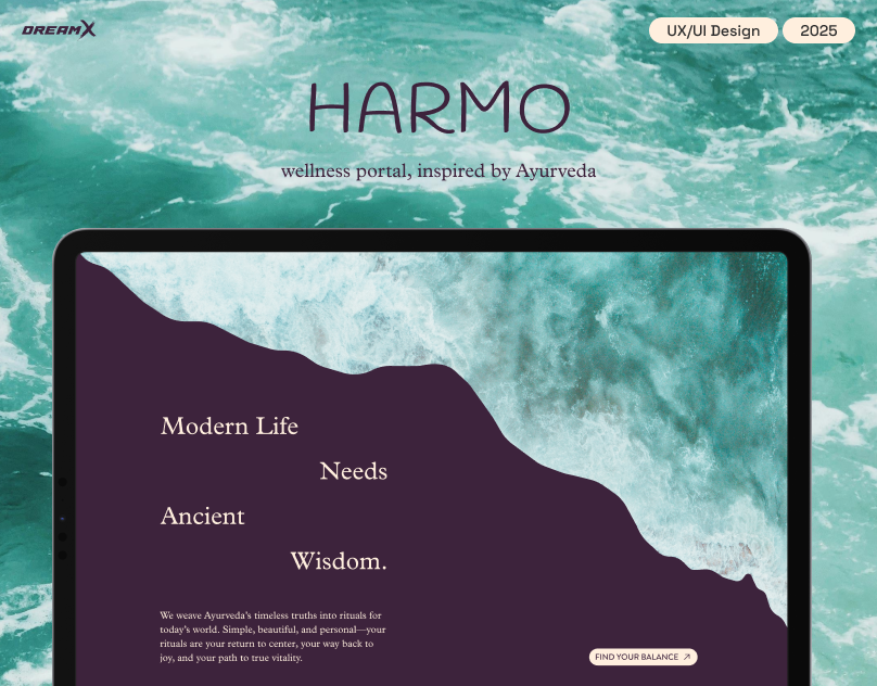 Wellness App - Harmo app design dreamx ui ui design ux ux design