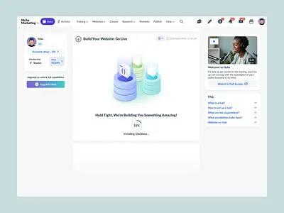 Website Setup Flow — Onboarding Web UI cleandesign highfidelity illustration interactiondesign modernui onboarding productdesign setupflow stepbystep uidesign uiux uxdesign webdesign