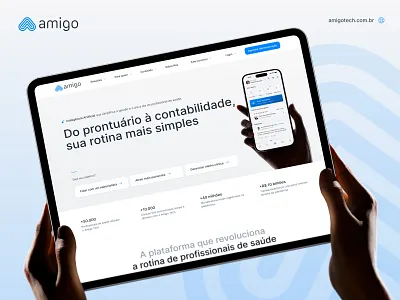 Amigo Tech - Website brazil clean health iadesign medicine minimalist uidesign uxui webdesign webflow website