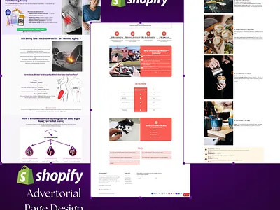 E-commerce advertorial page design PageFly gempages and replo design funnelish gempages illustration landing page pagefly replo shopify shopify developer shopify landing page ui