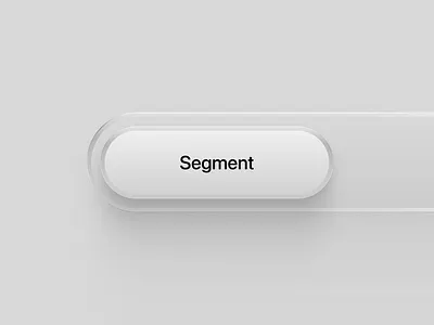 Segment control 3d design glass gray ios light liquid glass picker segment switch trend ui