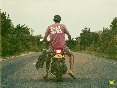 Eastwavesco Groovy Tee beach beach brand east coast groovy groovy illustration hand drawn illustration hand drawn logo moped ocean ocean brand retro retro surf surf surf brand surf logo surfboard tropical tropical brand wave wave brand