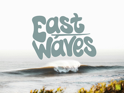 Eastwavesco Groovy Design 80s beach beach apparel coastal east coast east coast surf groovy hand drawn hand drawn logo hand lettering surf surf apparel surf brand surf logo surfboard tropical waterman wave