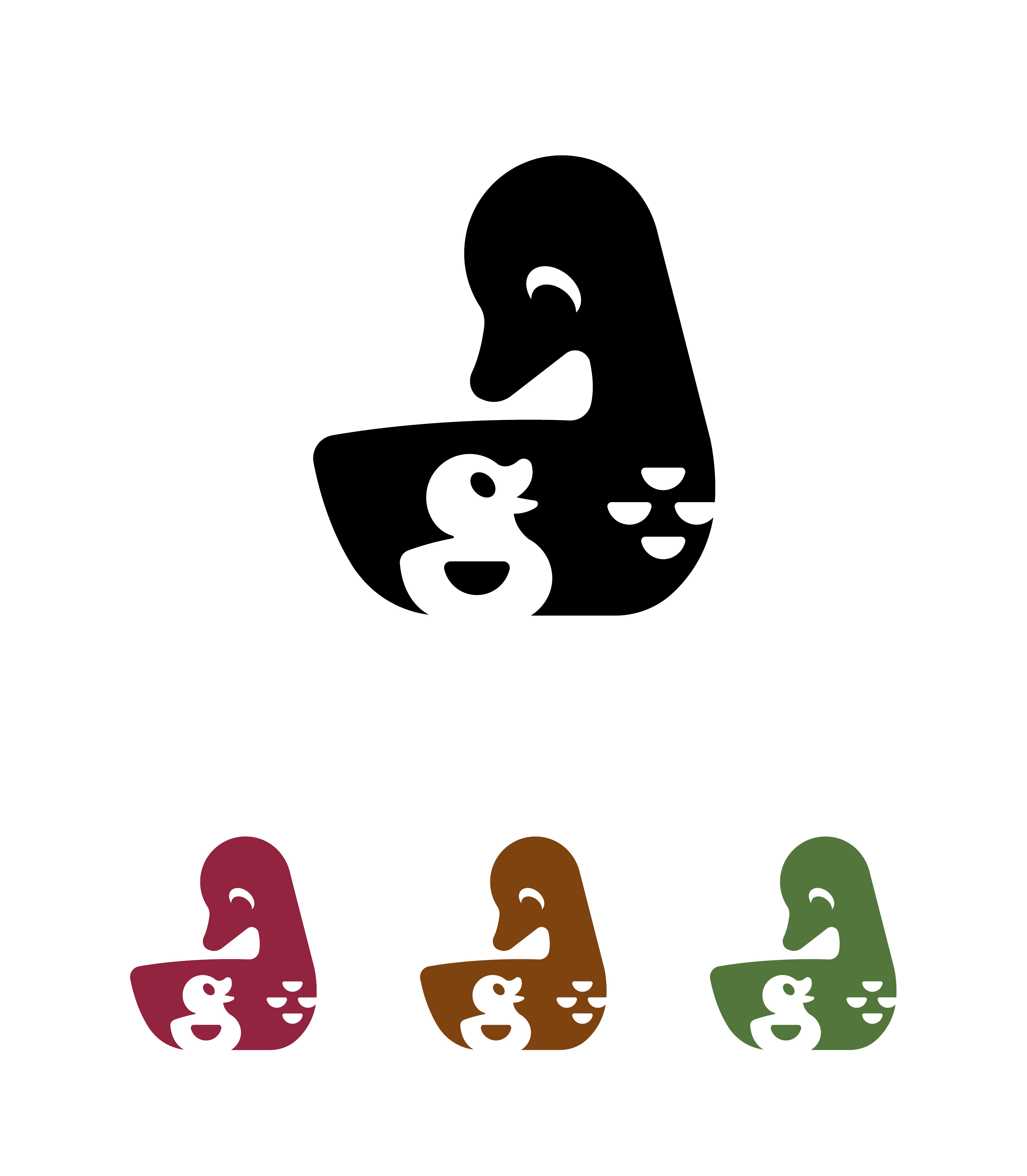 Duck and Duckling animal branding cartoon character creative cute digital duck duckling family flat funny illustration logo love mascot minimal mom negative space vector