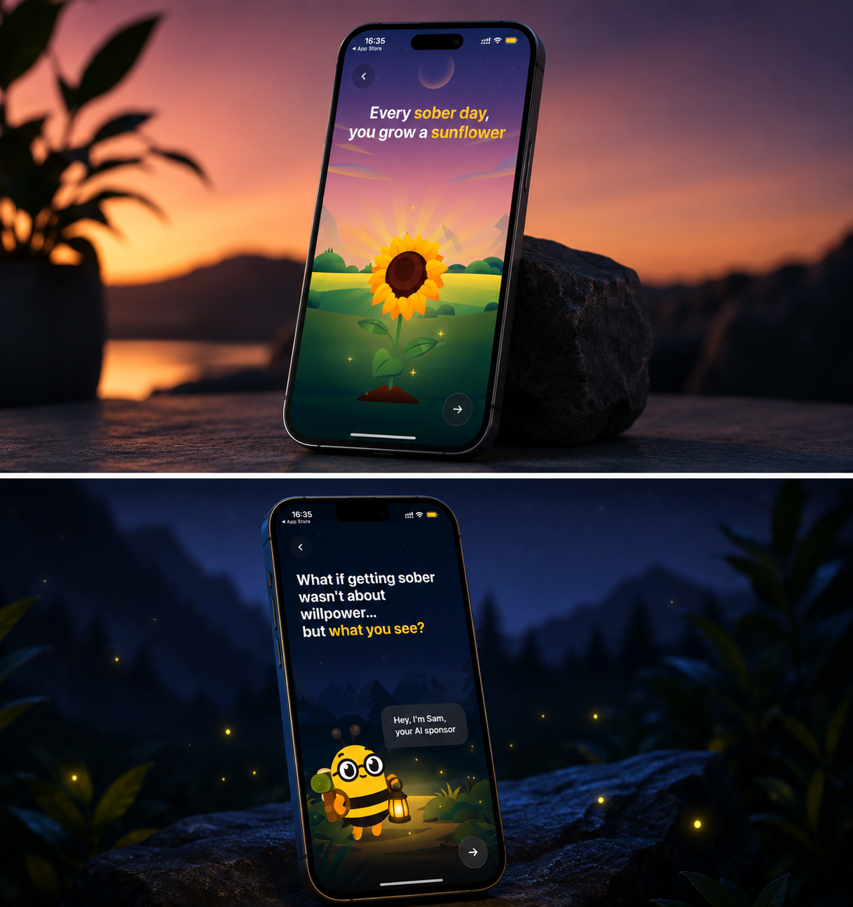 Sunflower App addiction app app design branding graphic design smoking ui