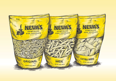 Neva’s Homemade Egg Noodles — Tractor Trailer Design & Branding bag drawing egg noodles food food drawing food illustration hand drawn handdrawn homemade illustration illustration art illustrator line art noodles packaging packaging art pen pen sketch sketch sketchy
