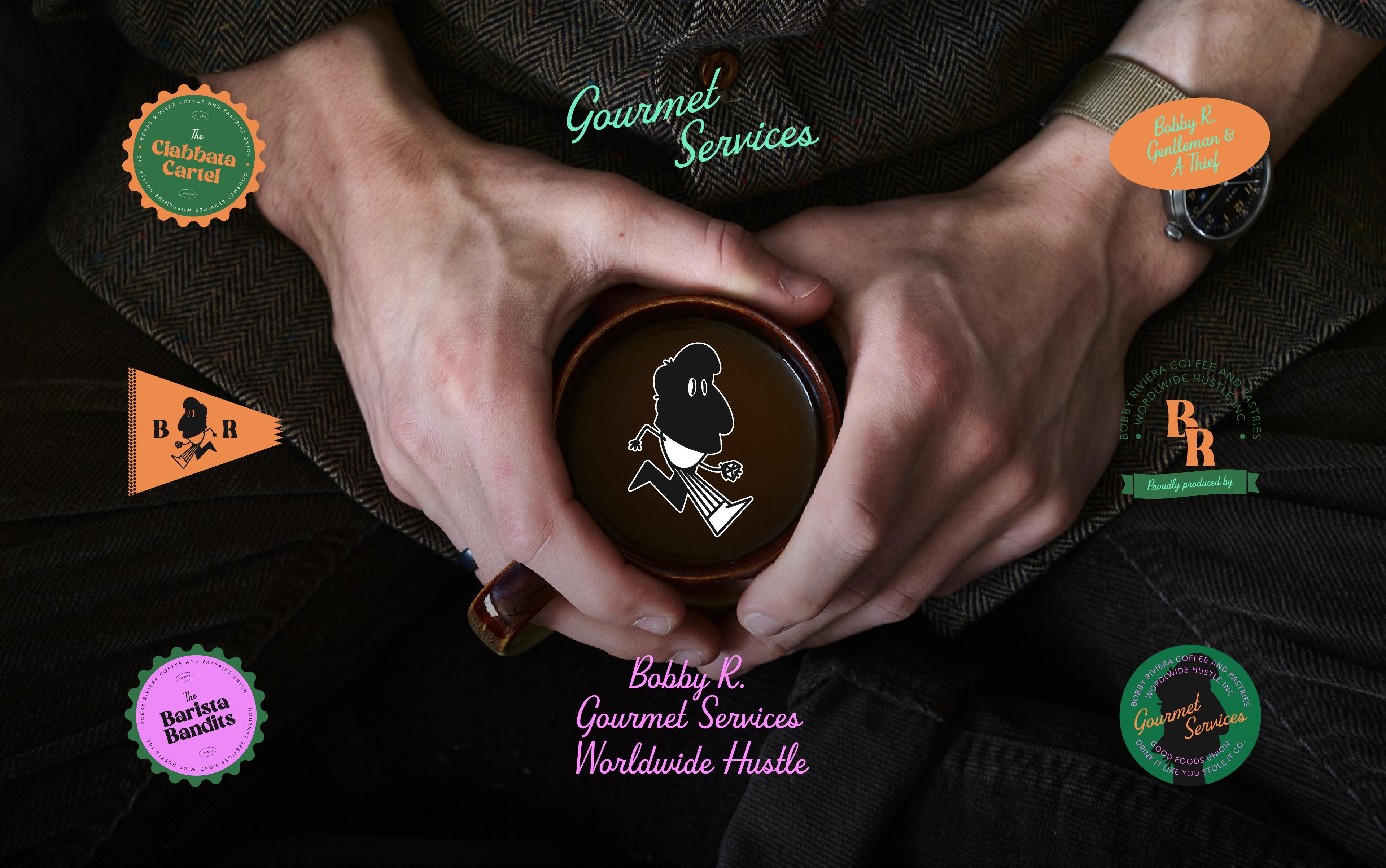 Bobby Riviera | Experience pt.02 2025 badge best bobby riviera brand identity branding coffee shop experience food freelancer fresh graphic design illustration lockup logo mascot nikola obradovic design ondsn typography web design