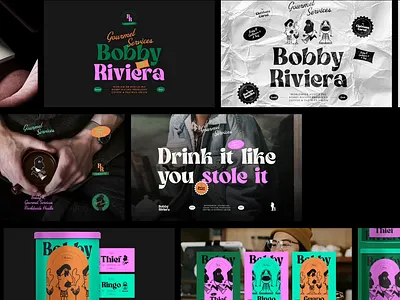 Bobby Riviera | Experience pt.02 2025 badge best bobby riviera brand identity branding coffee shop experience food freelancer fresh graphic design illustration lockup logo mascot nikola obradovic design ondsn typography web design