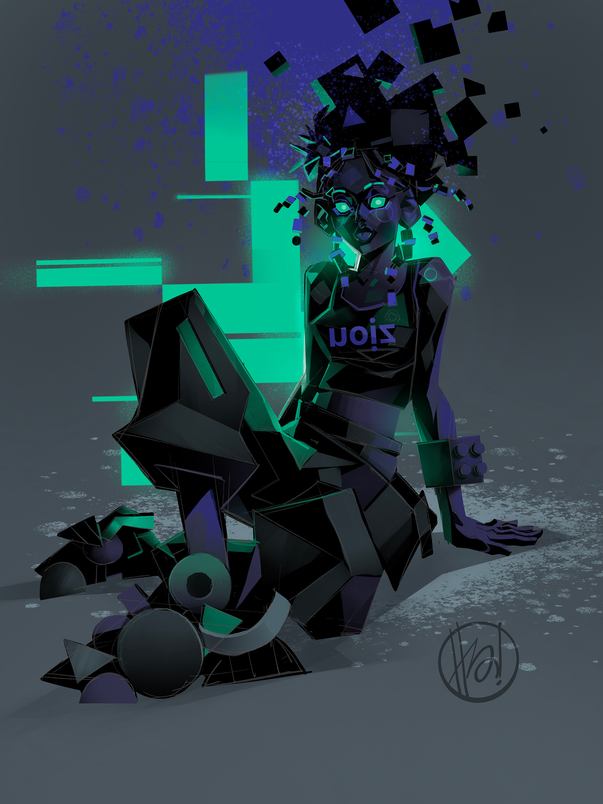 My Dark Side 🌑 character desig cyberpunk dark mood fantasy hurca illustration