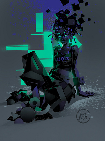 My Dark Side 🌑 character desig cyberpunk dark mood fantasy hurca illustration