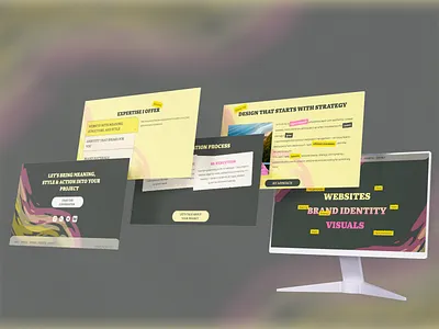 Personal website for designer animation design figma interaction landing page personal brand ui ux uxui web design webflow