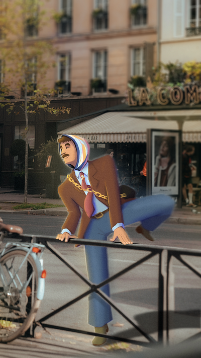 Jump over colour design drawing fashion illustration paris style