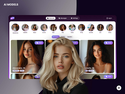 Virtual Girlfriend | Virtual Companion | AI Relationship | UIUX ai avatar ai chat ai companion ai conversation android app design app design app interface chatbot digital companion ios app design mobile mobile app design mobile design mobile interface modern design product design social ai ui ux virtual dating virtual interaction