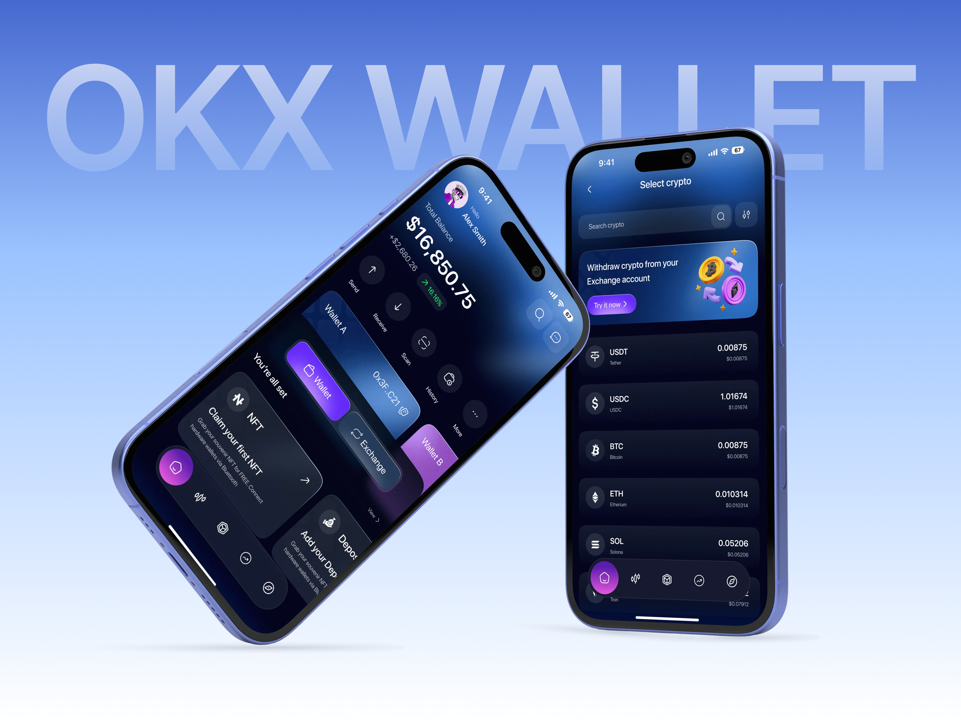 OKX Wallet & Exchange — Mobile UX Redesign app redesign crypto exchange crypto ux crypto wallet dark mode ui defi app defi platform fintech product interactive ux mobile mobile app mobile app design product design trading mobile app ui ux design web3 design web3 experience