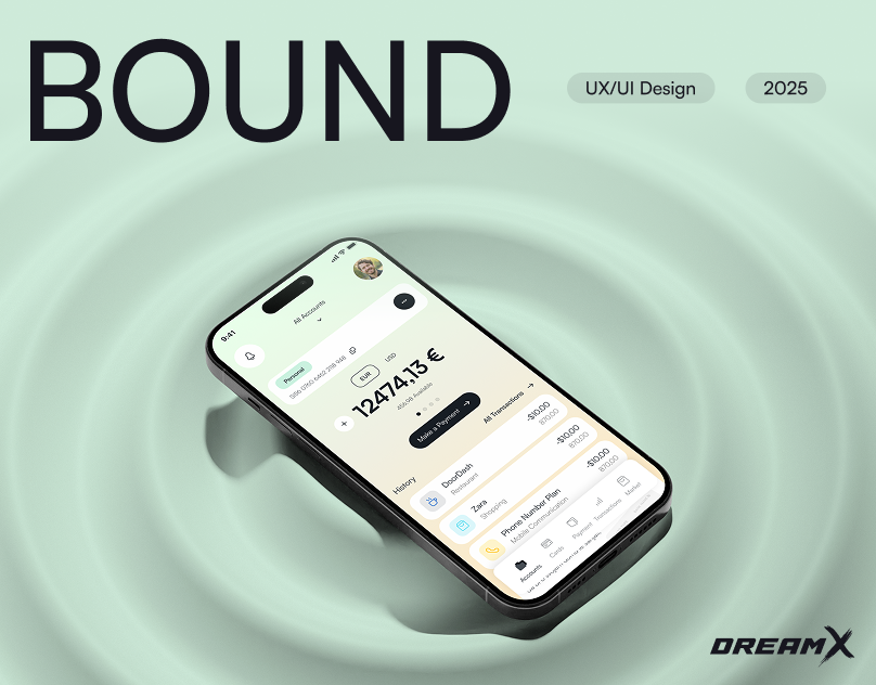 Mobile Banking App - Bound design dreamx ui ui design ux ux design