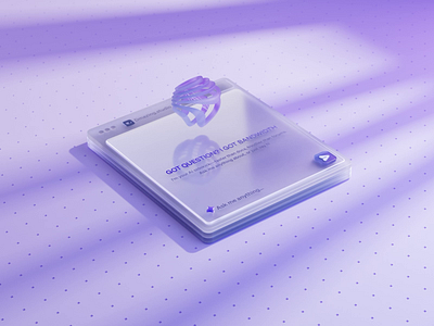 3D AI Assistant UI Component – Animated Chatbot, 3D Glass UI 3dui aftereffects agentui aiassistant aiui blobanimation c4d cinema4d figma generativeai glassui interfacedesign lottie microinteractions motiondesign pbrmaterials productdesign subsurfacescattering uidesign uxdesign