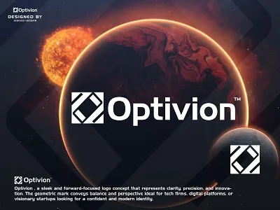 Optivion Logo Design digital branding futuristic design geometric mark innovative brand mark logo logo for sale minimalist logo modern logo optivion professional identity tech branding
