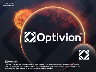 Optivion Logo Design digital branding futuristic design geometric mark innovative brand mark logo logo for sale minimalist logo modern logo optivion professional identity tech branding